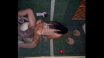Preview 3 of Xxx Xxxyh - Jovenes cachondos follando duro en el ba&ntilde_o por la noche