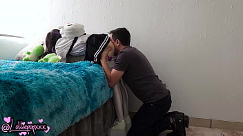 Preview 2 of 2 Girls Pron - little student girl being spanked on her beautiful ass and cumming inside her to make her mine