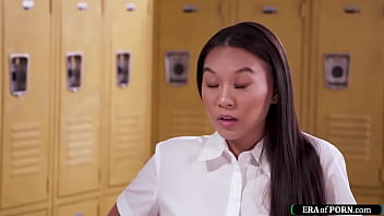 Preview 1 of Big Long Boobay - Asian teen student spanked by a teacher