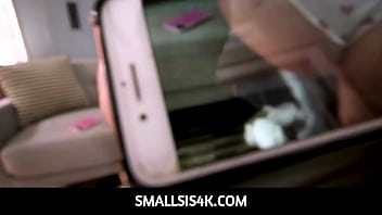 Preview 3 of Sexn Po - SmallSis4K - Mia Kay takes her phone and hand it over to her stepbrother telling him to film her while she suck his cock