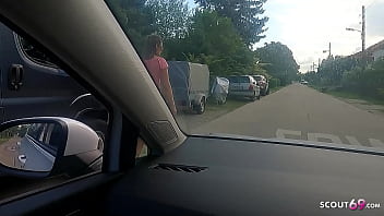Preview 1 of Bf Zzzzzzz Xxxxxx - Reife T&uuml_rkin von zwei deutschen Typen auf dem Heimweg im Auto gefickt
