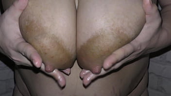 Preview 3 of Bbw Mp3 - Pregnant stepmommy with a huge lactating boobs - squeeze breast milk out of her massive tits in close up!