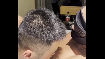 Preview 3 of Mom Son Fuck Bathroom - 3 a man fucks bareback a cute twink with a big dick asian