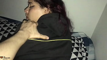 Preview 3 of Feti Trann - Petite latina desnuda en su habitaci&oacute_n me da unas ricas mamadas y se traga la leche-POV