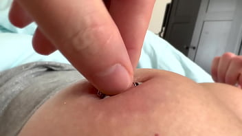Preview 4 of Public Place Dick Flash - Morning Play with Big Tits MILF and Pierced Nipples