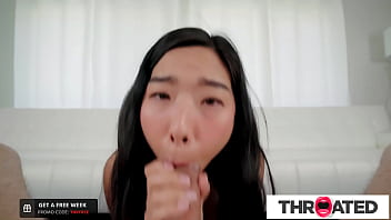 Preview 2 of Car Wading Sex - Throated - Asian Babe Loves To Take A Big Cock In Her Mouth