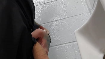 Preview 4 of Monday Disko - Guy With A Beautiful Uncut Cock Pisses In Public Urinal |UncutAtNight|