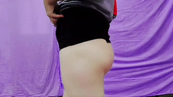 Preview 3 of Real Wifes Swap Cocks - Mini skirt ladyboy cheerleader sexy uniform