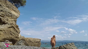 Preview 4 of Animal Scx - nippleringlover kinky mother see through wet shirt flashing extreme pierced nipples and pussy sexy asshole public beach