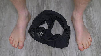Preview 3 of Family Sex Mother And Sun - Stripping off 7 pairs of panties