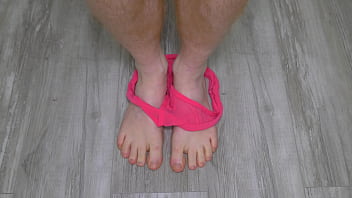 Preview 4 of Family Sex Mother And Sun - Stripping off 7 pairs of panties