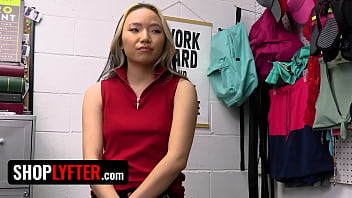 Preview 2 of Tint Smal - Tiny Asian Babe Asia Lee Gets Interrogated Before Taking The Security Officer&#039_s Cock - Shoplyfter