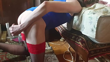 Preview 1 of Tortures Boobs - Sasha Earth have anal sex at home with big dildo toy