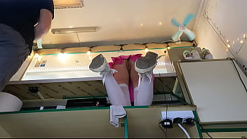 Preview 3 of Asian Teeen - My sexy shop assistant didn&#039_t like the panties I gave her to work so she simply took it off!