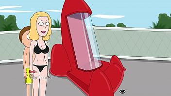 Preview 2 of Train Me Badwap - Rick and Morty:A Way Back Home (Family Pool Day) [60FPS][Ferdafs][No Commentary][Showcase] Beth,  Morty,  Summer,  Morticia