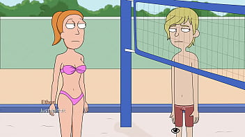 Preview 3 of Train Me Badwap - Rick and Morty:A Way Back Home (Family Pool Day) [60FPS][Ferdafs][No Commentary][Showcase] Beth,  Morty,  Summer,  Morticia