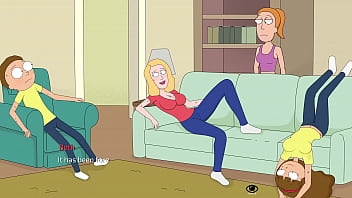 Preview 1 of Train Me Badwap - Rick and Morty:A Way Back Home (Family Pool Day) [60FPS][Ferdafs][No Commentary][Showcase] Beth,  Morty,  Summer,  Morticia