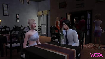 Preview 1 of Jordi In Brrazzers - Cuckold masturbates while BBC fucks his blonde wife at the restaurant