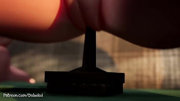 Preview 4 of Leking Pusy Com - Alisa playing with joystick. Game: Deluded