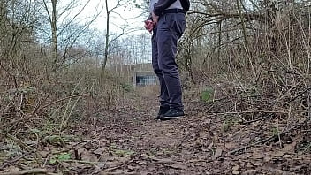 Preview 2 of Bizarre Mature - Slow Wank Near The Roadside