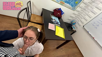 Preview 2 of Violation Creampie - WHEN YOU FORGOT TO LEARN MATH
