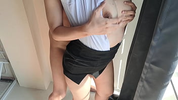 Preview 4 of Doggy Strapon - Thai girl gets fucked and cums in her pussy