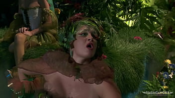 Preview 1 of Xxxvodei - Despite being in the garden outdoors the busty sluts cannot get enough group sex shenanigans