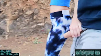 Preview 2 of School Sex 3gp Bp - A stranger girl touches my cock while we go for a walk and it makes me want to piss