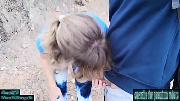 Preview 4 of School Sex 3gp Bp - A stranger girl touches my cock while we go for a walk and it makes me want to piss