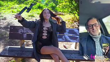 Preview 2 of Undressing Money Public Girl - Allison Sweet is looking for a cock among her followers. Colombian shows her tits in the street!