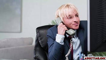 Preview 1 of Sister Silpe - While in the waiting room Roman Todd a courier and Knox an applicant risk going all the way while waiting for the receptionist.