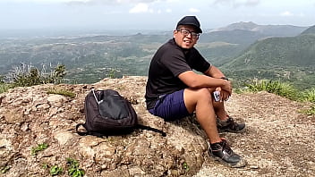 Preview 2 of Boy Rims Granny - Perfect woman fucks a tour guide in the mountain