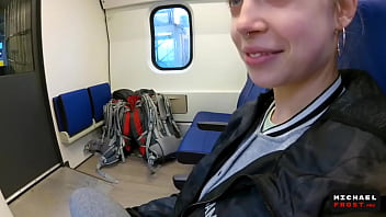 Preview 2 of Old Bomen Sex - Real Public Blowjob in the Train | POV Oral CreamPie by MihaNika69 and MichaelFrost