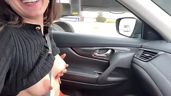 Preview 2 of TS Threesome - RT lillyvig: Would you honk if you saw me driving like this?