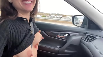 Preview 1 of TS Threesome - RT lillyvig: Would you honk if you saw me driving like this?