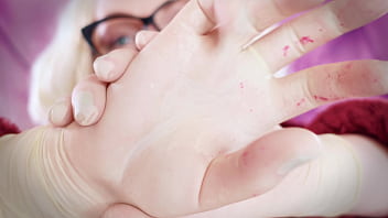 Preview 4 of Straight Lads Spanked - ASMR: latex medical gloves by Arya Grander - Safe For Work (SFW) video with great sounding close-ups