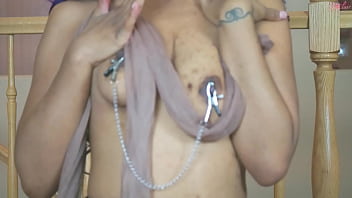 Preview 1 of Indian Village Mom Xxx - Nylons &amp_ Nipple Clamps: Soft Focus Tease
