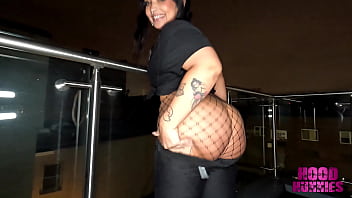 Preview 1 of Thief Fuck Sleeping Lady - Fucking big booty Sunny Bunny on the balcony