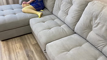 Preview 1 of Grandpa Babby - Paid the Courier with a Blowjob and Allowed her to Cum in Herself - Russian Amateur with Dialogue