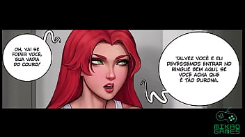 Preview 3 of Jija Sali Night Rape - Ravena e Estelar na Academia com Dildo Duplo