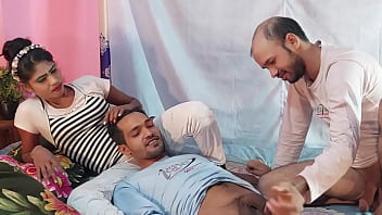 Preview 2 of Kenyan Sex00 - Hanif pk and Sumona and Manik-  Amateur threesome Deshi woman gets her pussy licked and fucked
