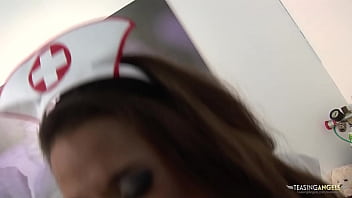 Preview 1 of Saddle Shoe - Lush ebony Keish Kane dresses up as a nurse and makes love to a patient