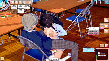 Preview 2 of Delhi Bus Sex - Teen blowjob and sex in the library - Koikatsu Party