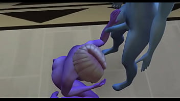 Preview 3 of Ethiopian Habesh Porn - This alien girl is transsexual and seeks to come on my alien tits many times until she showers me with her dirty space cum