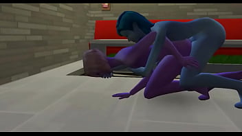 Preview 4 of Ethiopian Habesh Porn - This alien girl is transsexual and seeks to come on my alien tits many times until she showers me with her dirty space cum