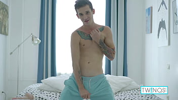 Preview 2 of Aya Oikura - Self Penetration! Tattooed Jock Noah Fucks Himself With His Own Dick!