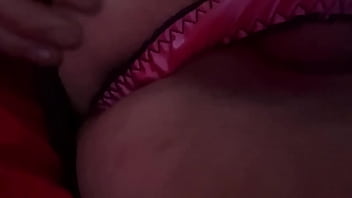 Preview 4 of Hot Auntris - MNsissy Slut bouncing her cock under satin panties than shows how naughty she is