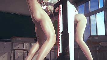 Preview 1 of Sufiya X - Yaoi Femboy - Fox Femboy having sex in class - Sissy crossdress Japanese Asian Manga Anime Film  Game Porn Gay