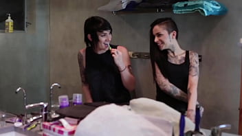 Preview 1 of Radio Dani - Tattooed Lesbians Bury Themselves In Each Other&#039_s Crotch