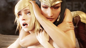 Preview 4 of Black Sun Cute Mom Sex - Fantastic futa shemale MILF passionately fucks blonde&#039_s pussy and fills it with cum